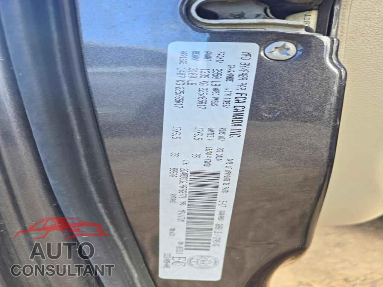 DODGE CARAVAN 2017 - 2C4RDGDG1HR766770