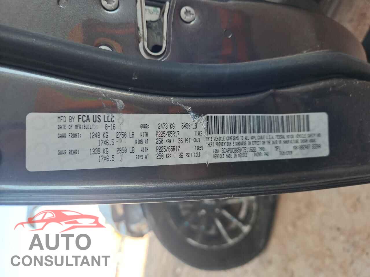 DODGE JOURNEY 2017 - 3C4PDCBG5HT511622