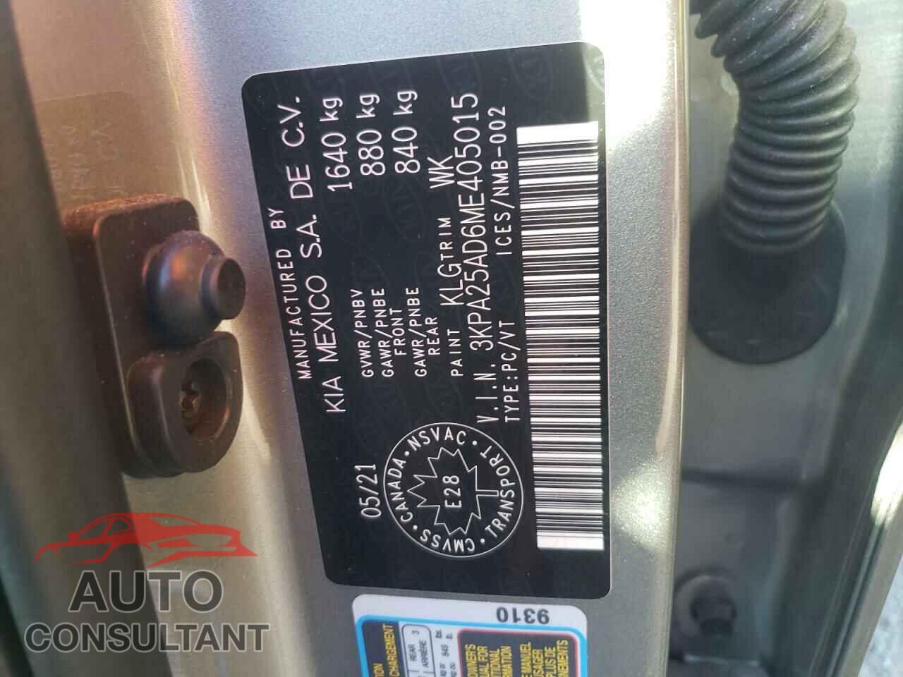 KIA RIO 2021 - 3KPA25AD6ME405015