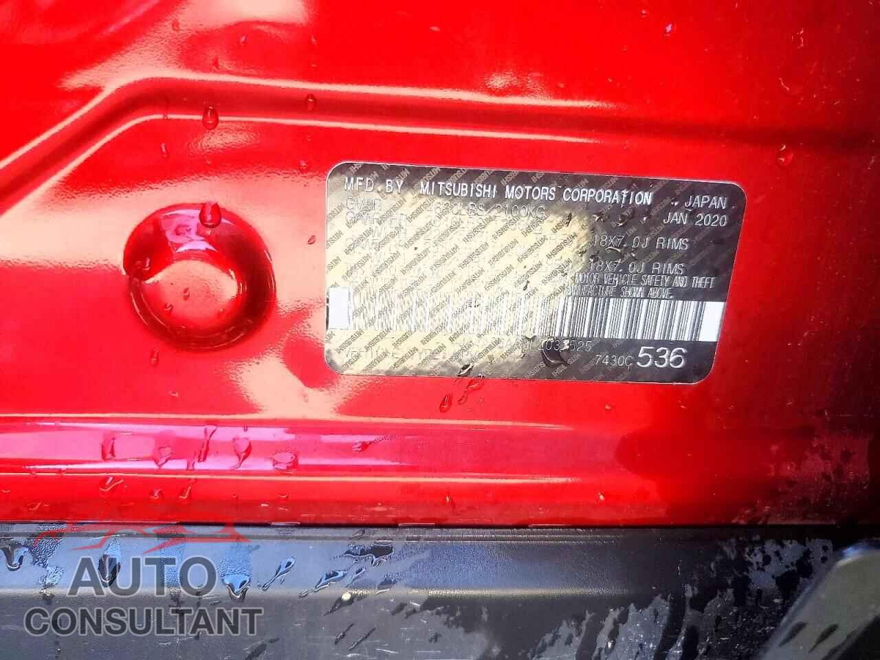 MITSUBISHI ECLIPSE 2020 - JA4AS5AA3LZ037525