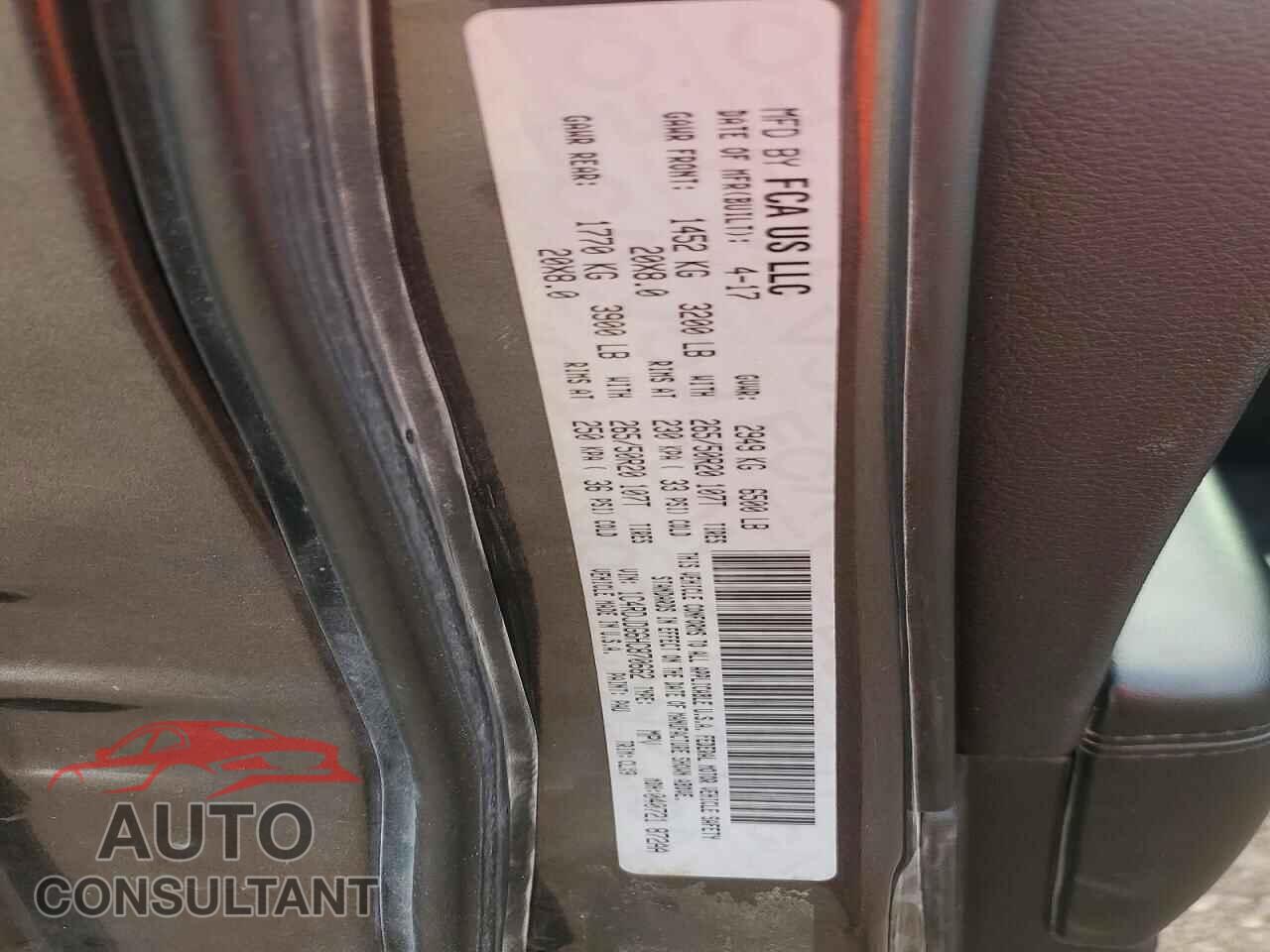 DODGE DURANGO 2017 - 1C4RDJDG6HC870662