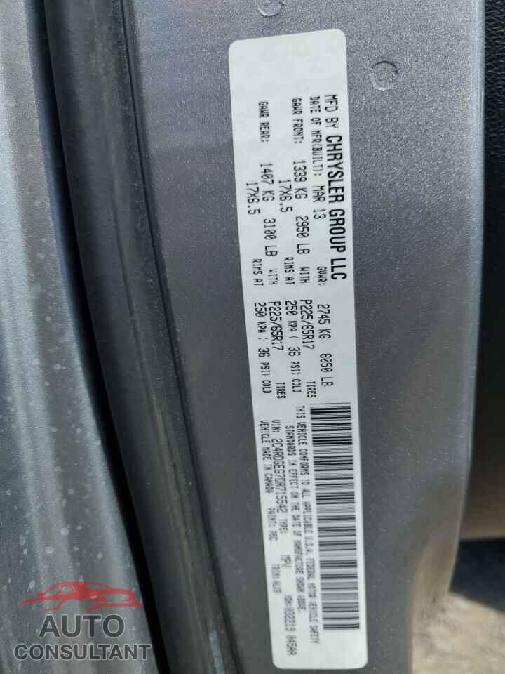 DODGE CARAVAN 2013 - 2C4RDGEG7DR715542