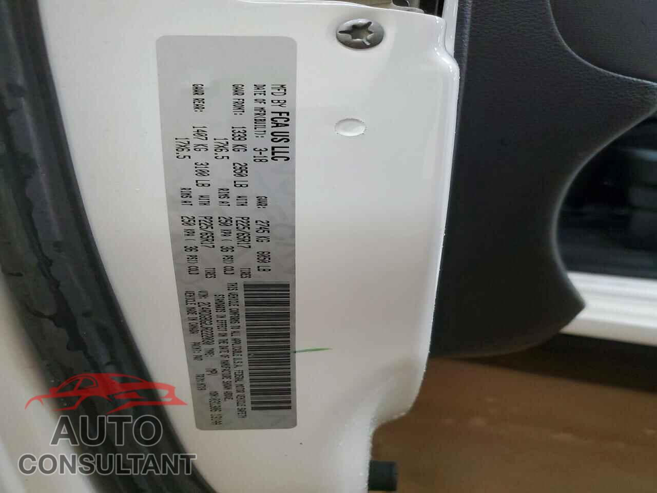 DODGE CARAVAN 2018 - 2C4RDGBG2JR222030