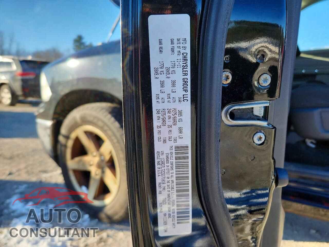 DODGE RAM 1500 2012 - 1C6RD7LT2CS171018