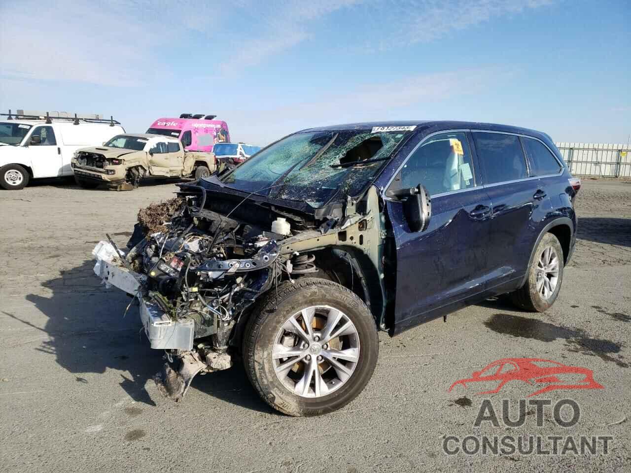 TOYOTA HIGHLANDER 2015 - 5TDZKRFH5FS072286