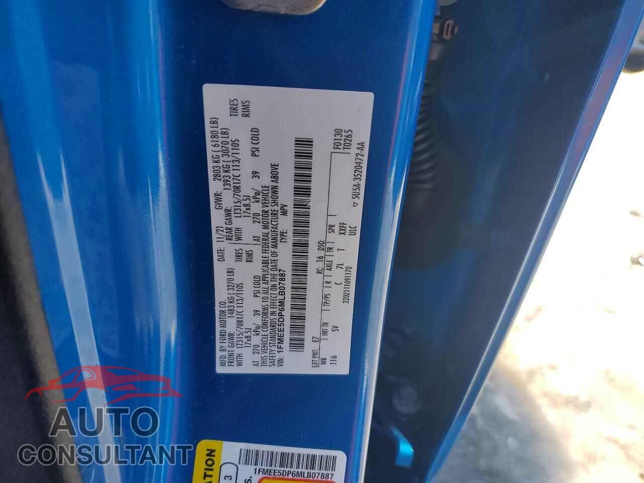 FORD BRONCO 2021 - 1FMEE5DP6MLB07887