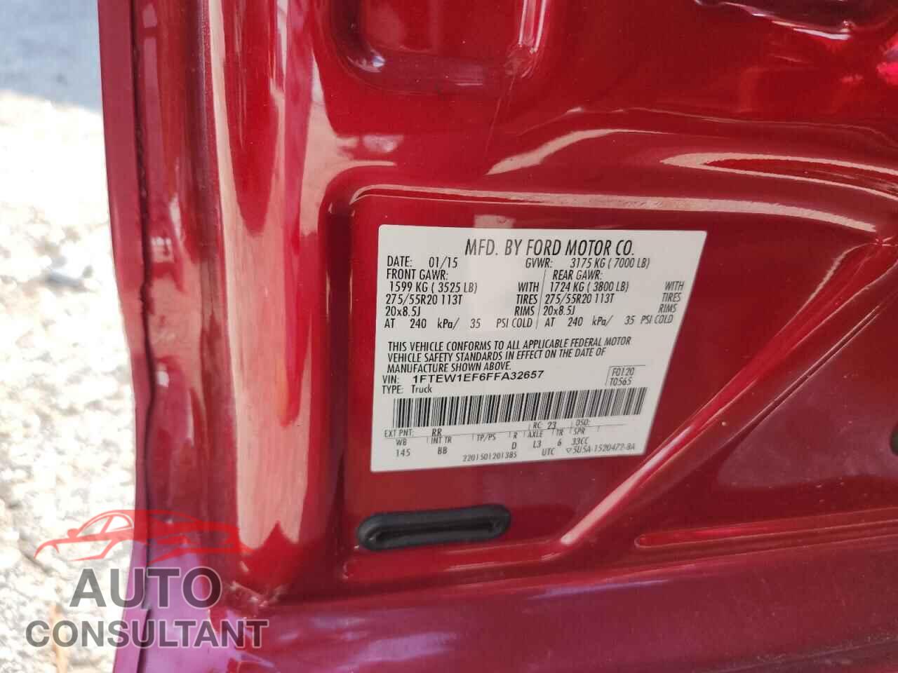 FORD F-150 2015 - 1FTEW1EF6FFA32657
