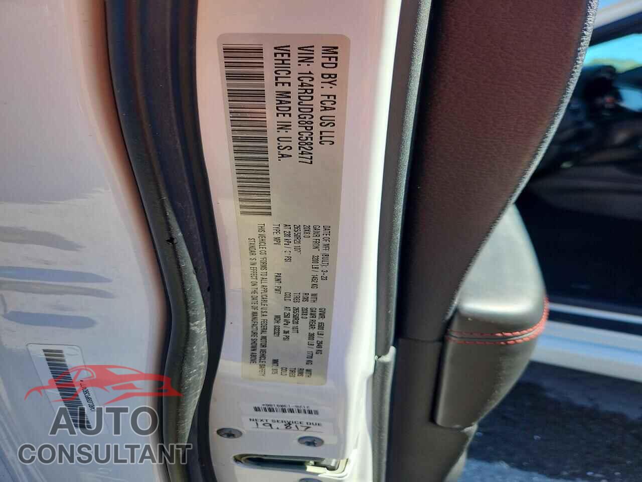 DODGE DURANGO 2023 - 1C4RDJDG8PC582477
