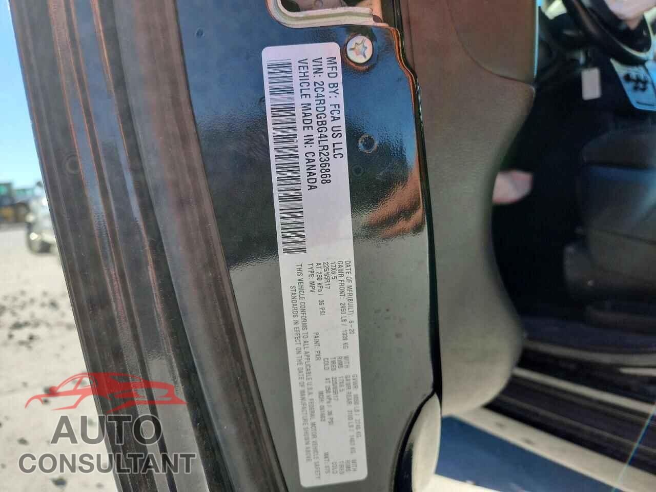 DODGE CARAVAN 2020 - 2C4RDGBG4LR236868