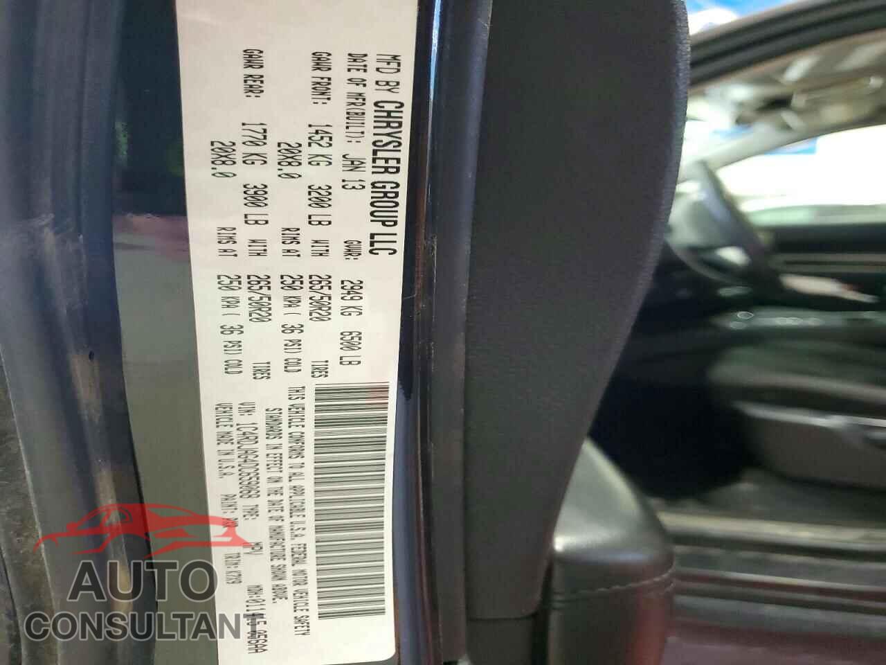 DODGE DURANGO 2013 - 1C4RDJAG4DC659068