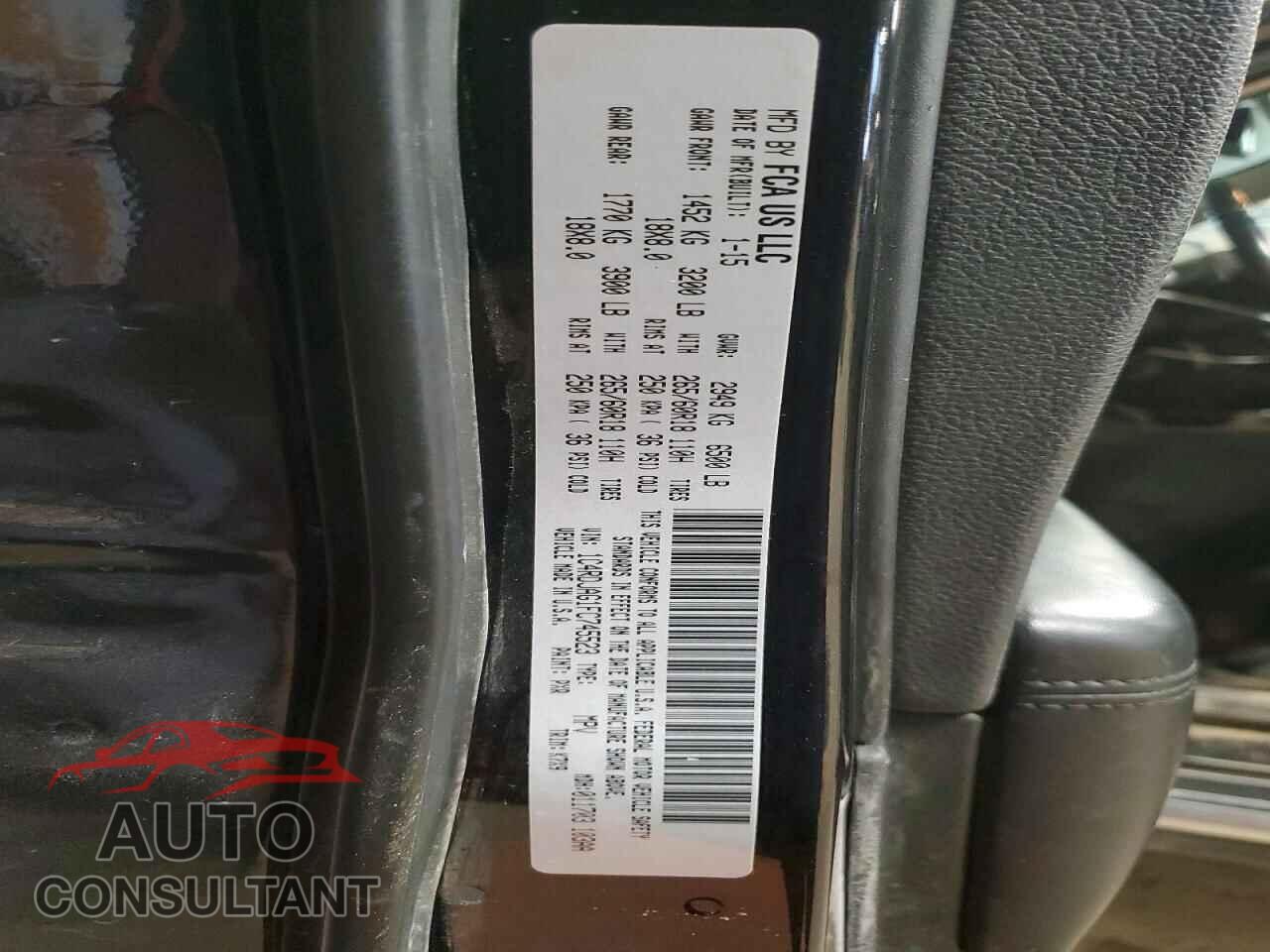 DODGE DURANGO 2015 - 1C4RDJAG1FC745523