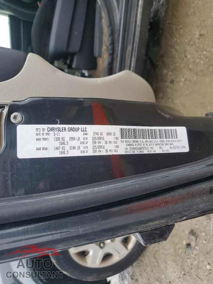 DODGE CARAVAN 2011 - 2D4RN4DG4BR767918