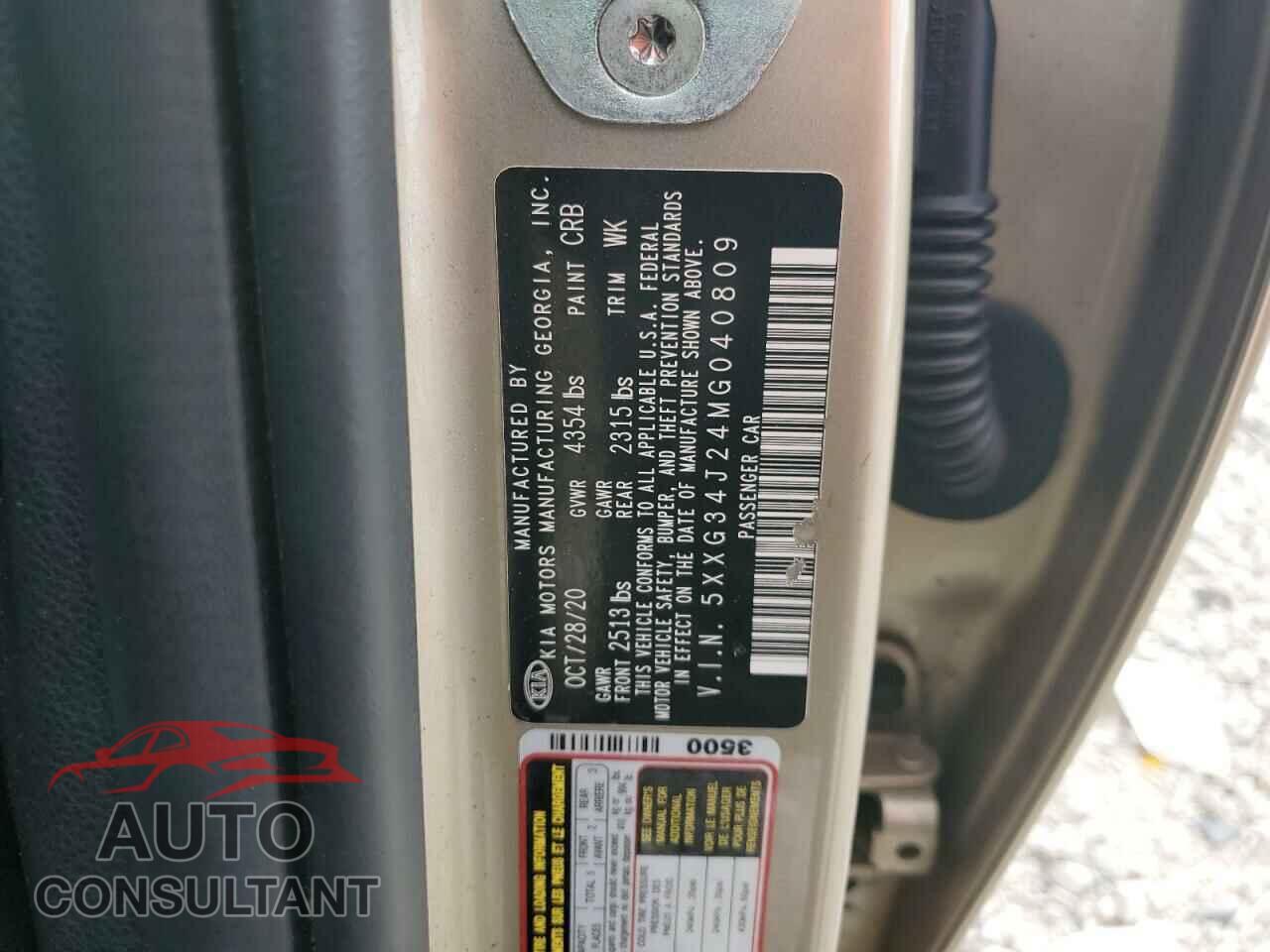 KIA K5 2021 - 5XXG34J24MG040809