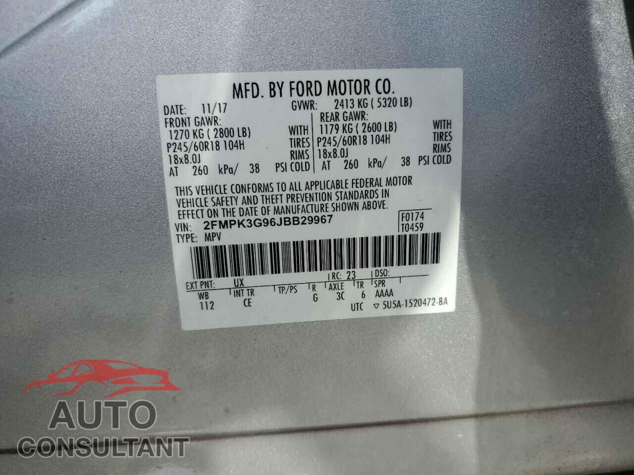 FORD EDGE 2018 - 2FMPK3G96JBB29967