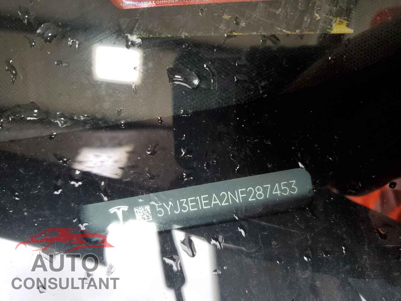 TESLA MODEL 3 2022 - 5YJ3E1EA2NF287453