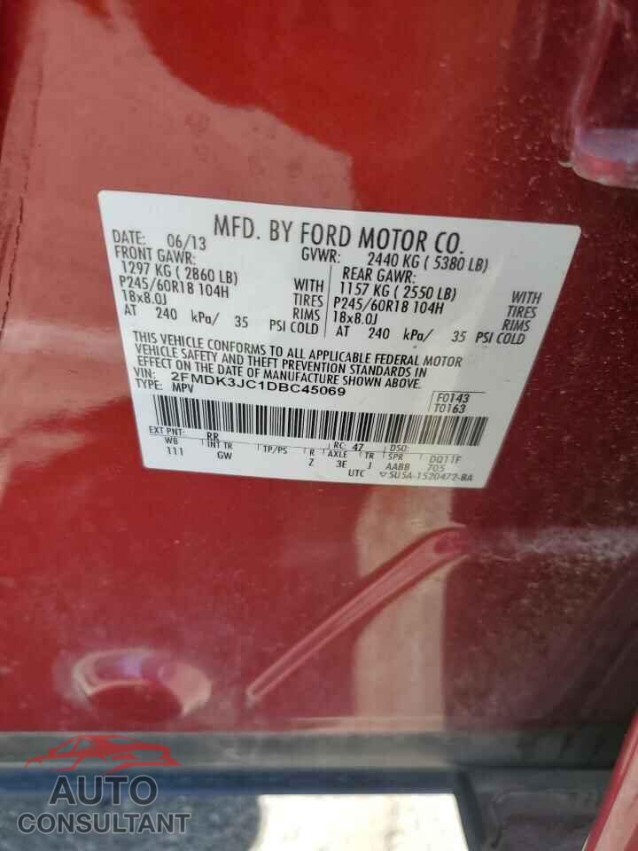 FORD EDGE 2013 - 2FMDK3JC1DBC45069