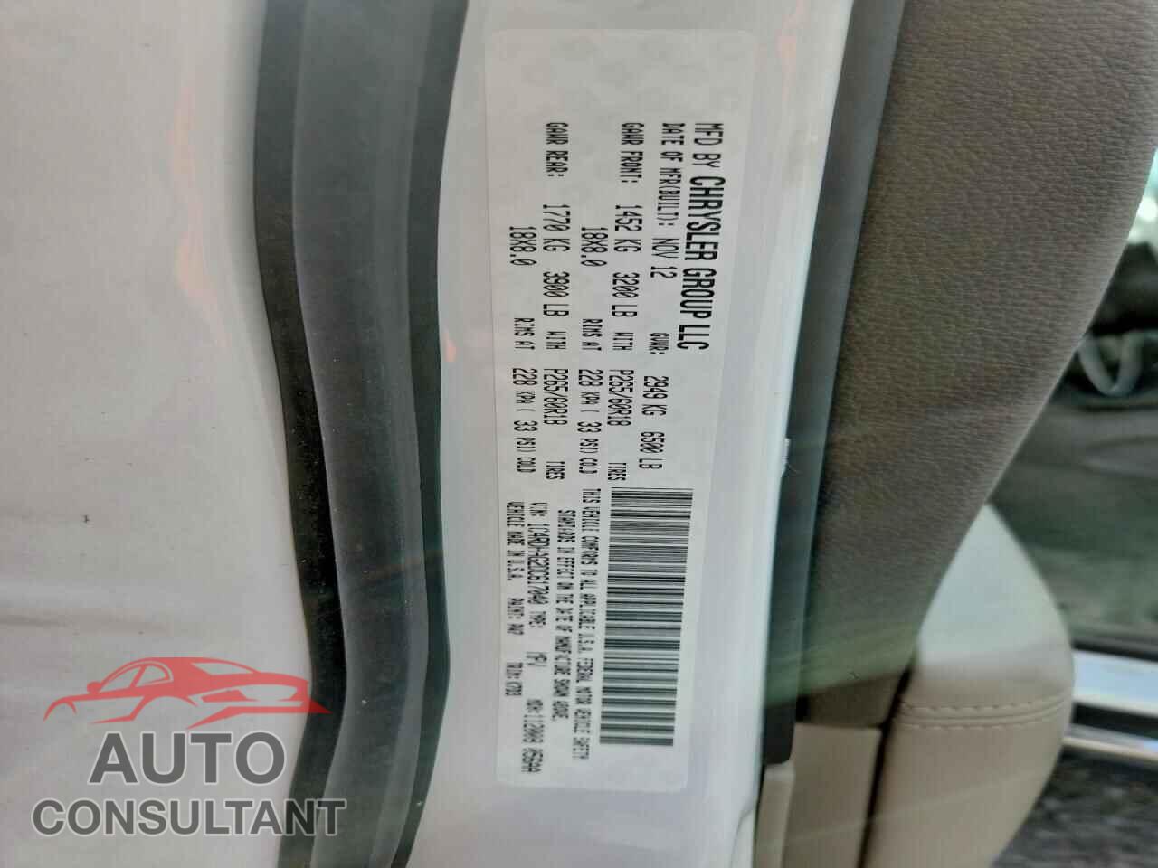 DODGE DURANGO 2013 - 1C4RDHAG2DC617040