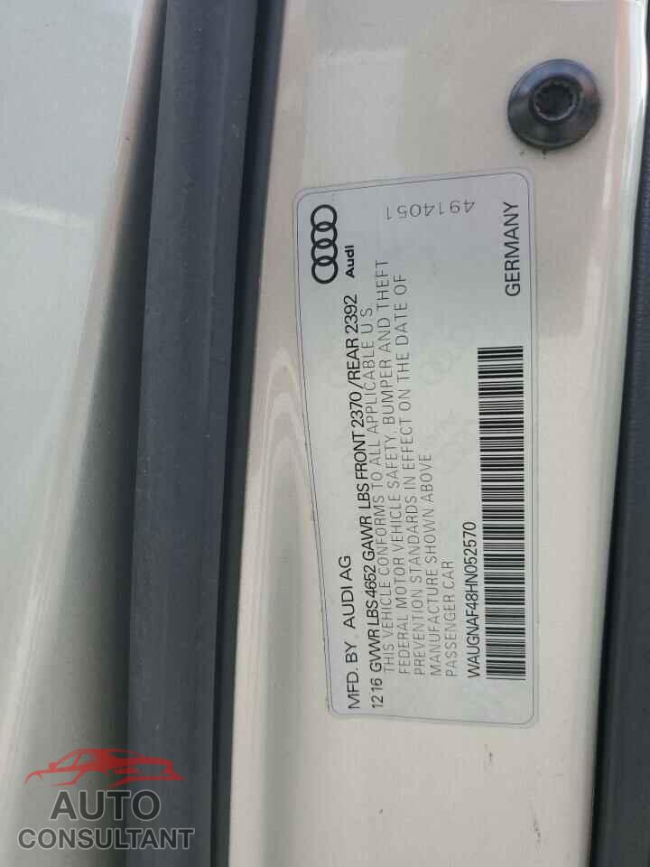 AUDI A4 2017 - WAUGNAF48HN052570