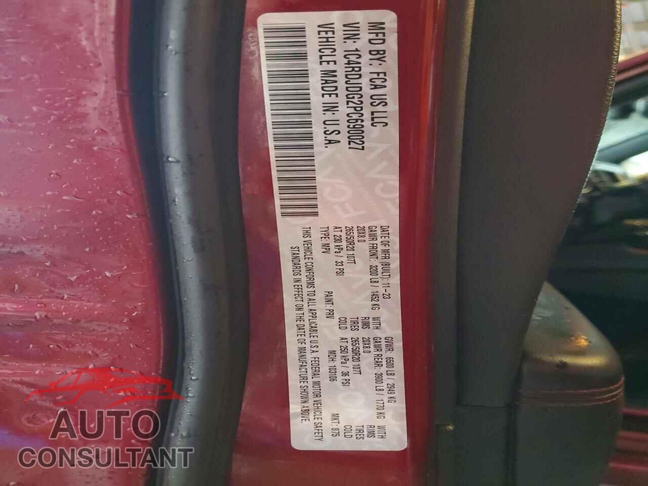 DODGE DURANGO 2023 - 1C4RDJDG2PC690027
