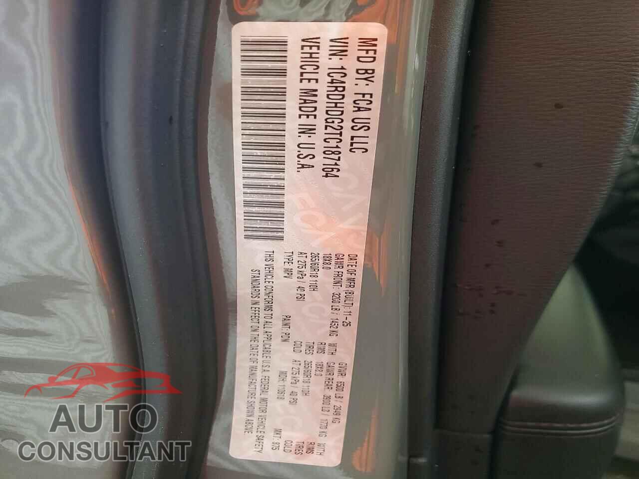 DODGE DURANGO 2026 - 1C4RDHDG2TC187164