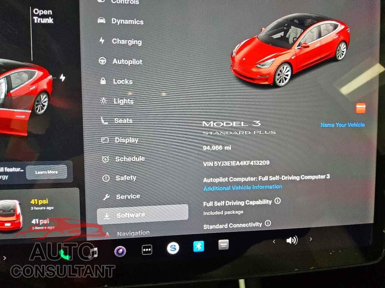 TESLA MODEL 3 2019 - 5YJ3E1EA4KF413209