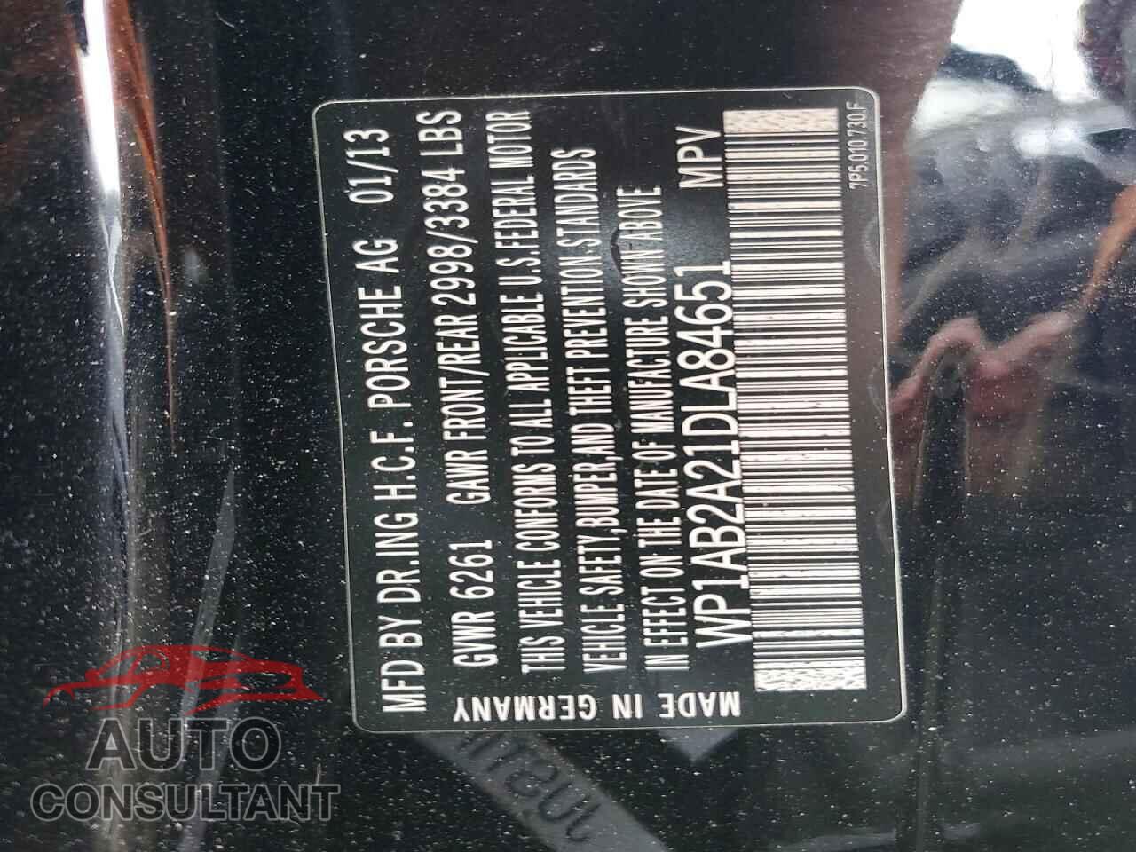 PORSCHE CAYENNE 2013 - WP1AB2A21DLA84651