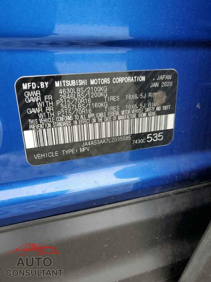 MITSUBISHI ECLIPSE 2020 - JA4AS3AA7LZ035085