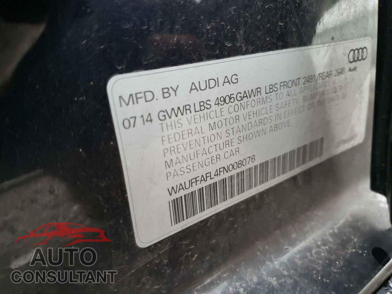 AUDI A4 2015 - WAUFFAFL4FN008076