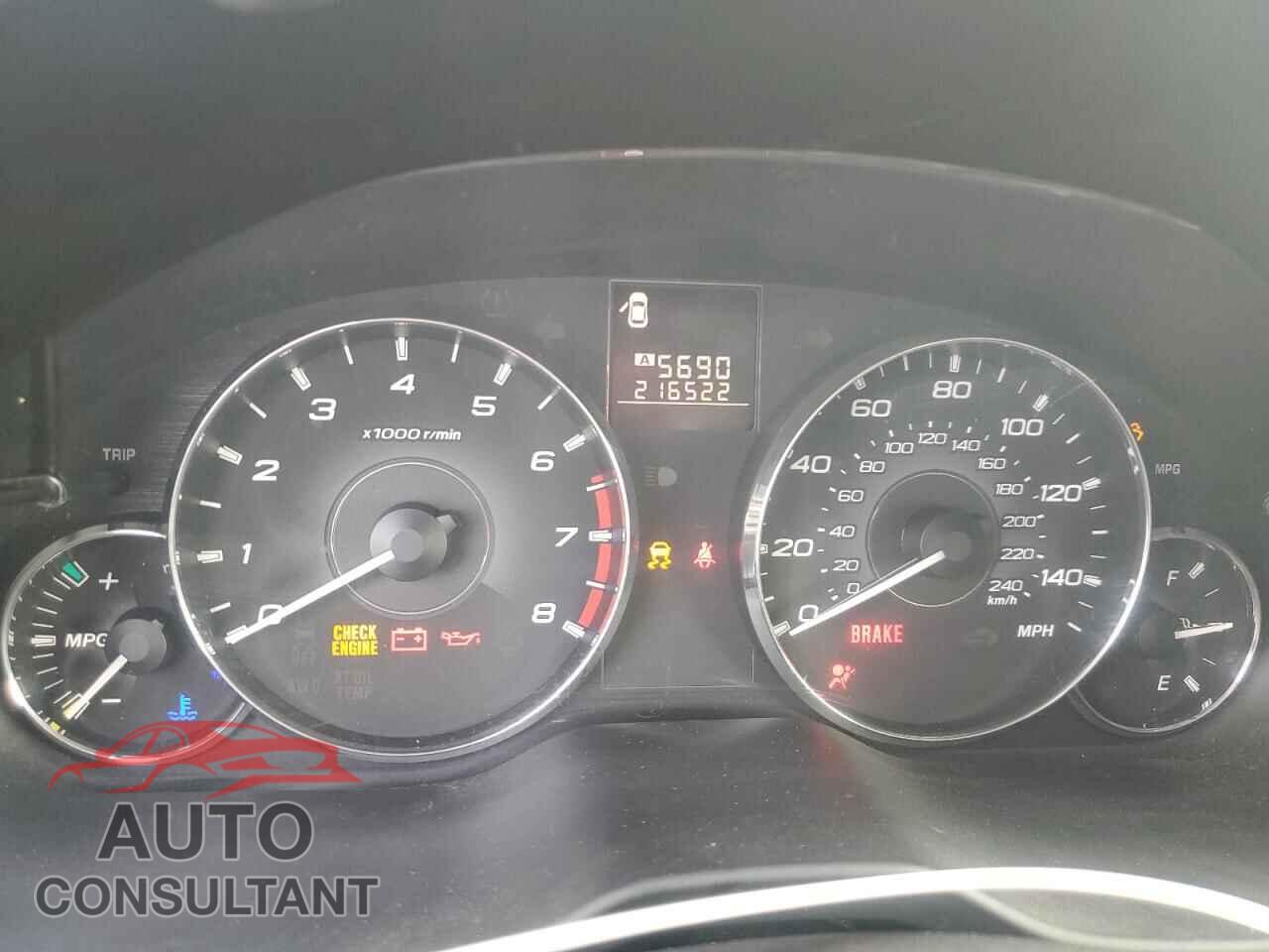SUBARU OUTBACK 2012 - 4S4BRCCC7C3205237