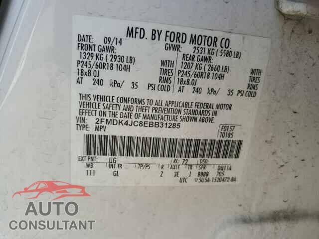FORD EDGE 2014 - 2FMDK4JC8EBB31285