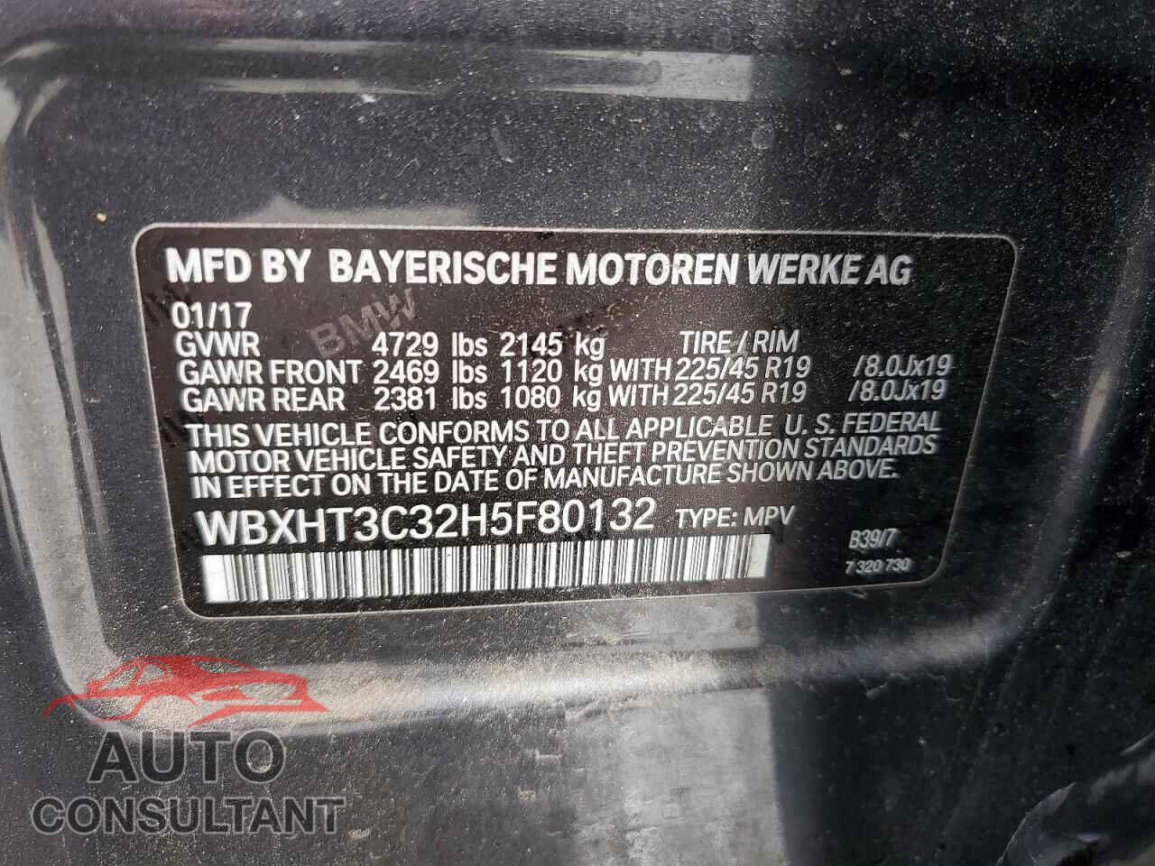 BMW X1 2017 - WBXHT3C32H5F80132