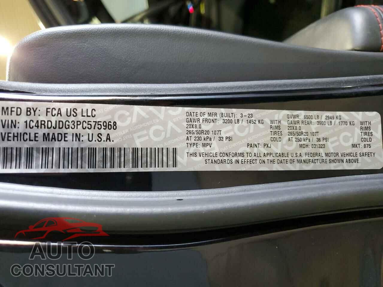 DODGE DURANGO 2023 - 1C4RDJDG3PC575968