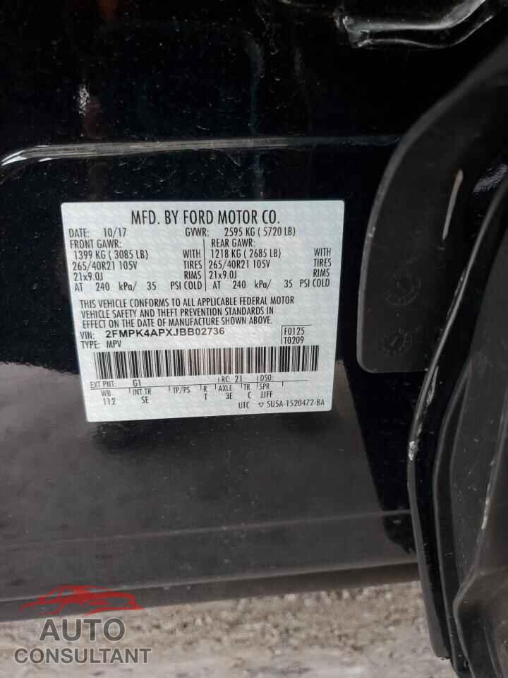 FORD EDGE 2018 - 2FMPK4APXJBB02736