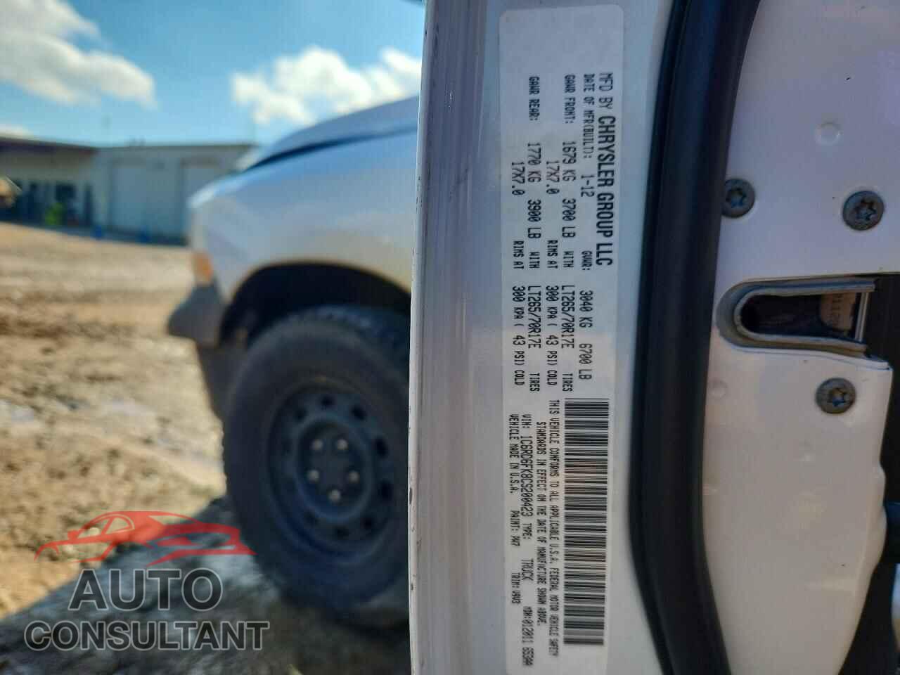 DODGE RAM 1500 2012 - 1C6RD6FK8CS200423