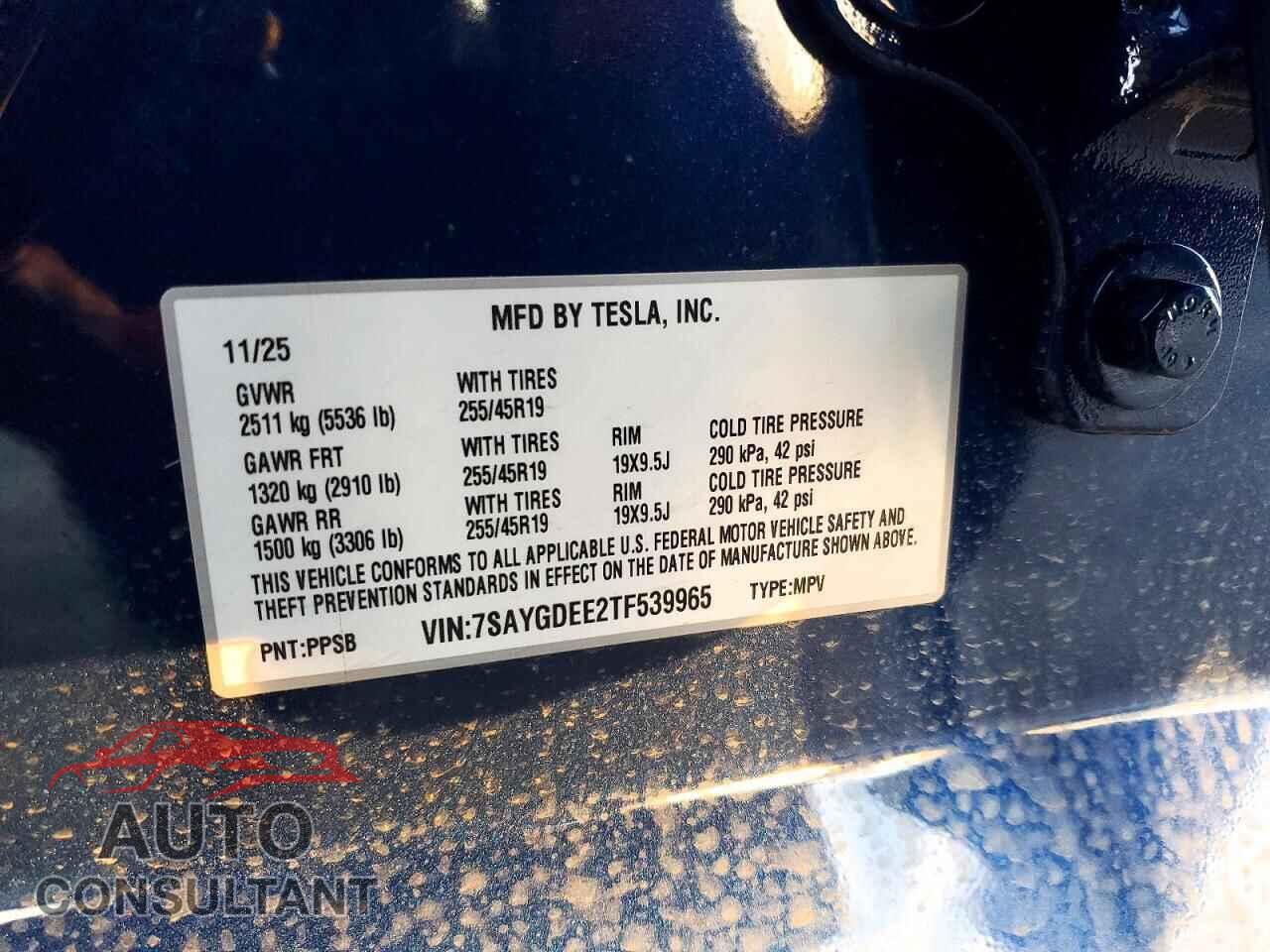 TESLA MODEL Y 2026 - 7SAYGDEE2TF539965