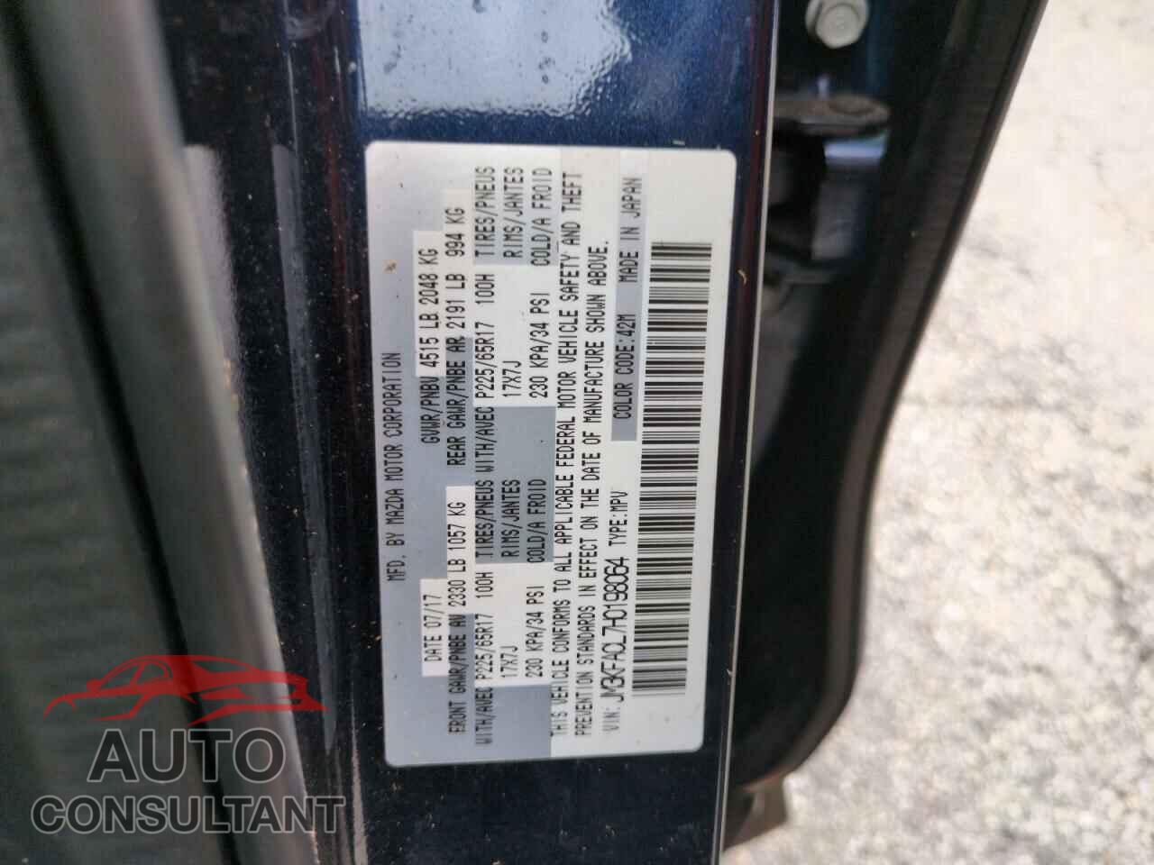 MAZDA CX-5 2017 - JM3KFACL7H0198064