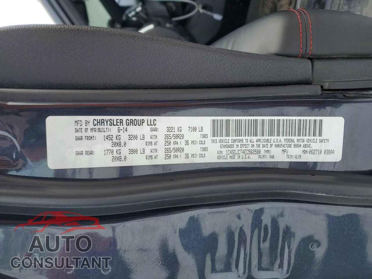 DODGE DURANGO 2014 - 1C4SDJCT4EC562580
