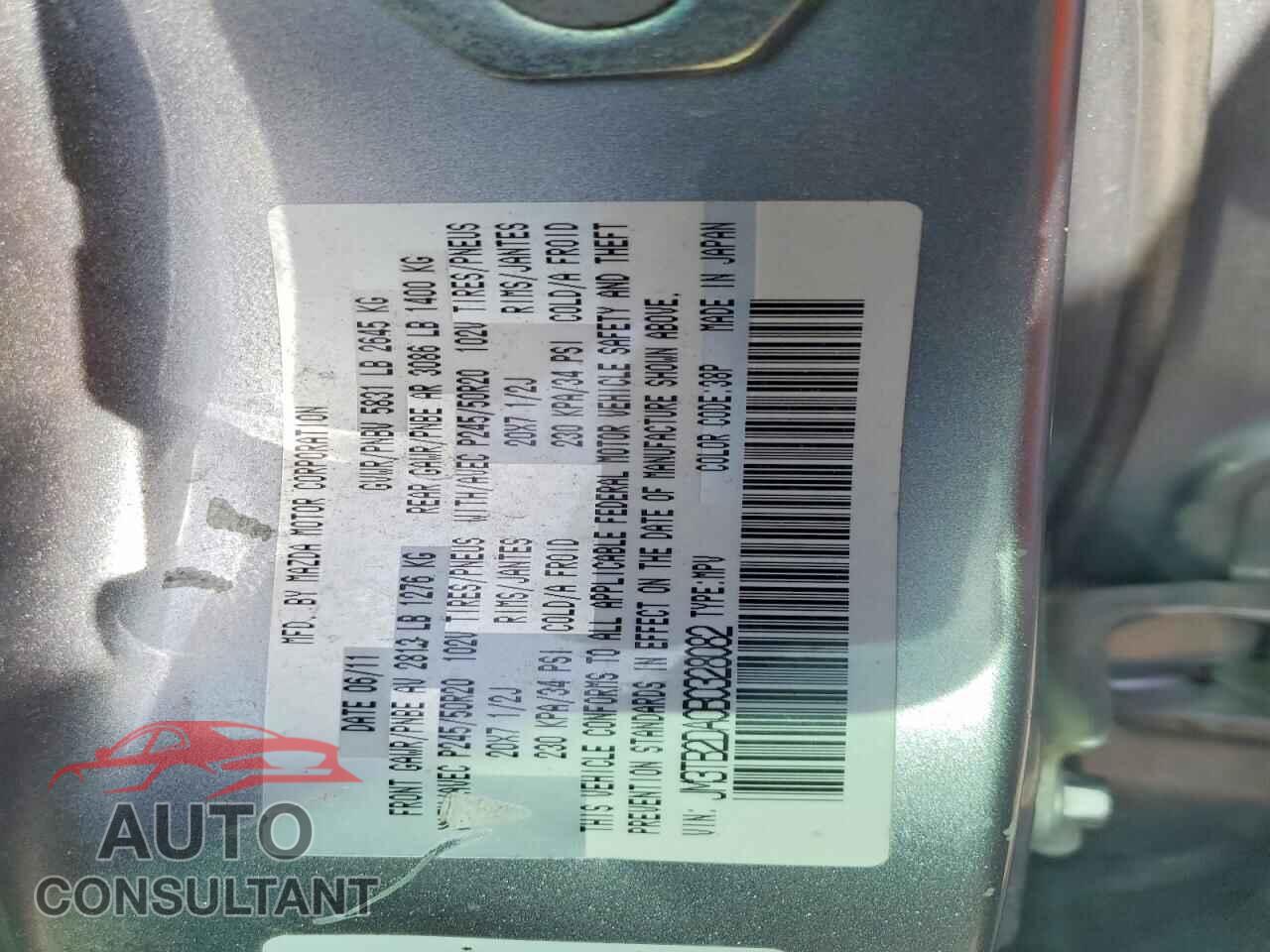 MAZDA CX-9 2011 - JM3TB2DA0B0328082