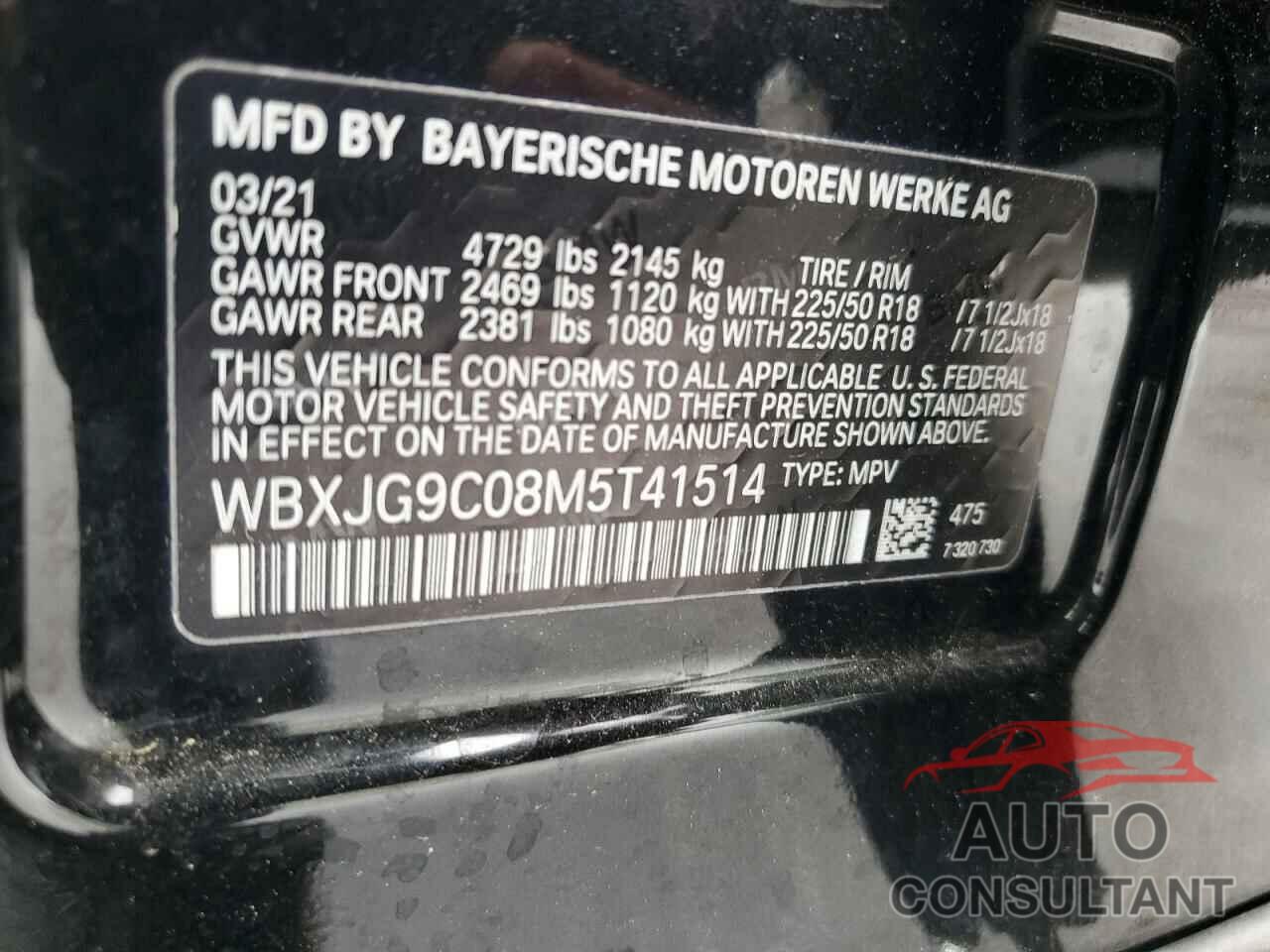 BMW X1 2021 - WBXJG9C08M5T41514