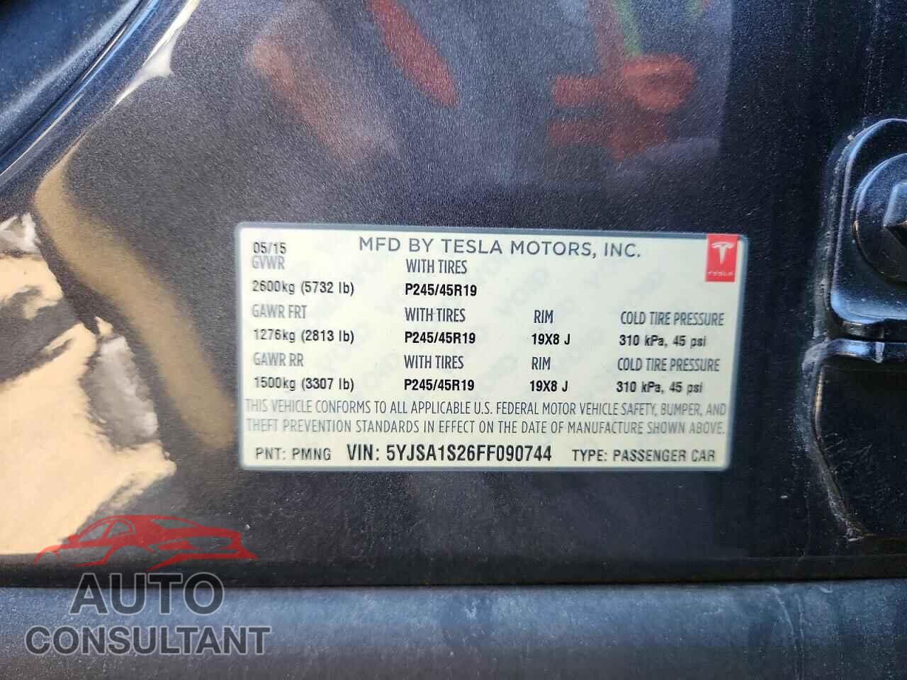 TESLA MODEL S 2015 - 5YJSA1S26FF090744