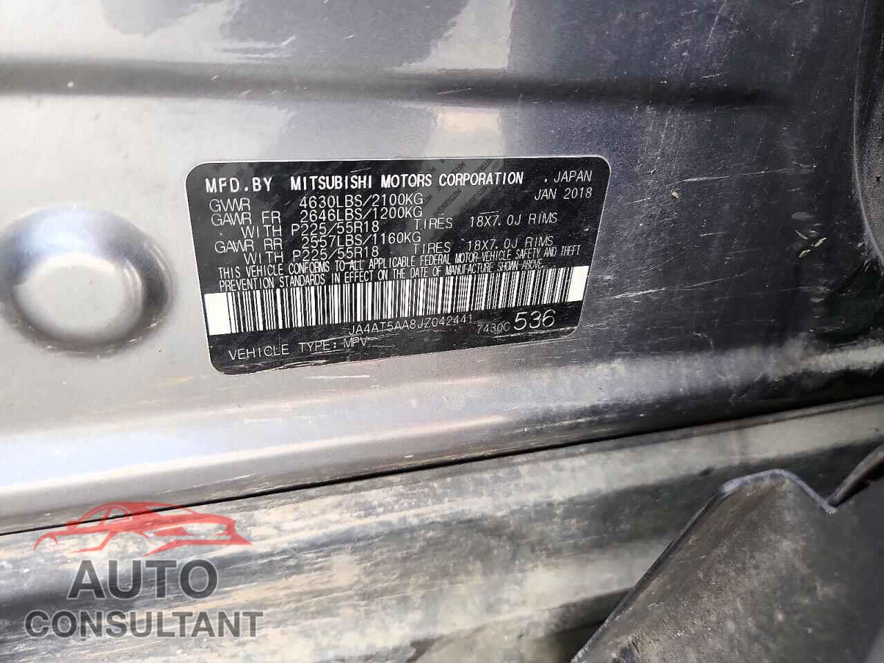 MITSUBISHI ECLIPSE 2018 - JA4AT5AA8JZ042441