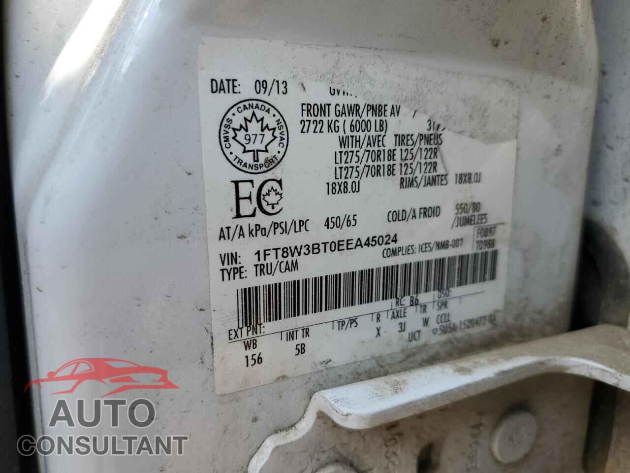 FORD F350 2014 - 1FT8W3BT0EEA45024