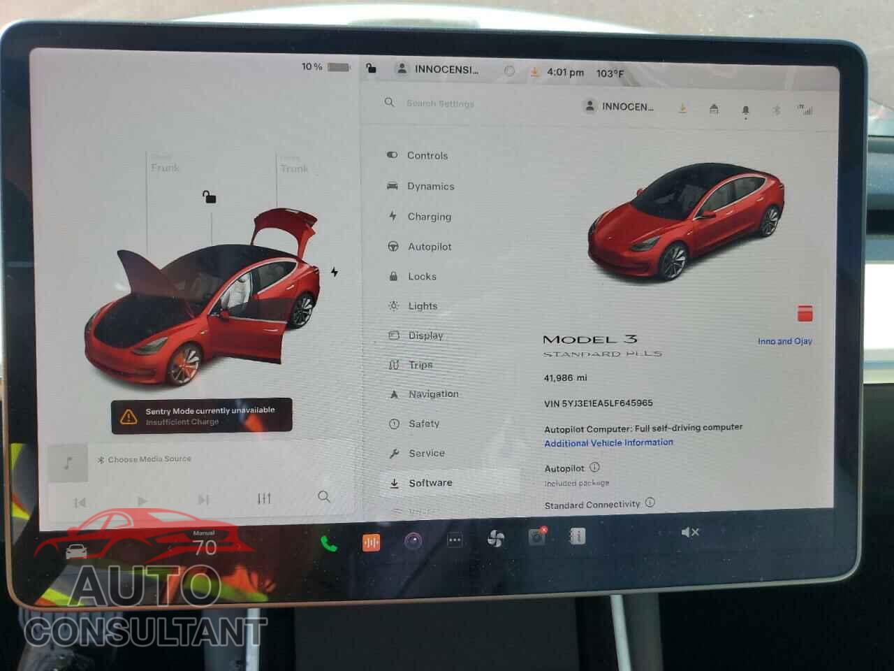 TESLA MODEL 3 2020 - 5YJ3E1EA5LF645965