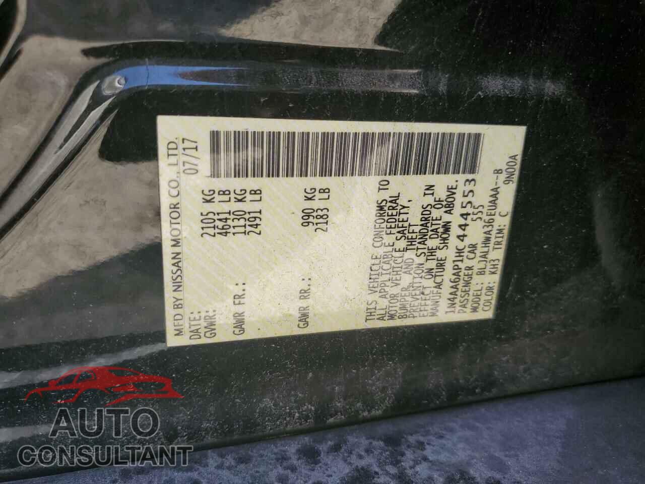 NISSAN MAXIMA 2017 - 1N4AA6AP1HC444553