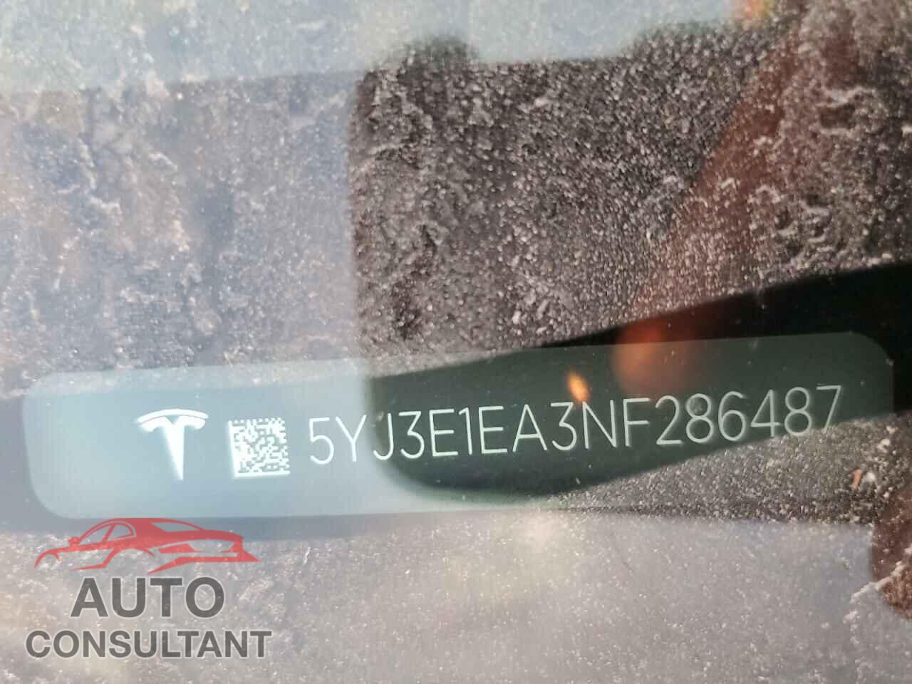 TESLA MODEL 3 2022 - 5YJ3E1EA3NF286487