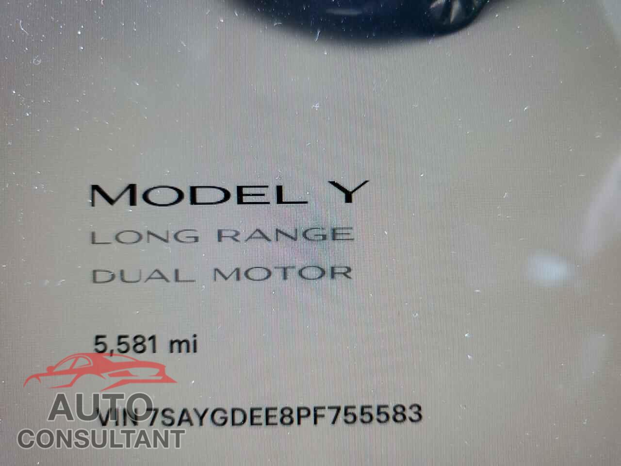 TESLA MODEL Y 2023 - 7SAYGDEE8PF755583