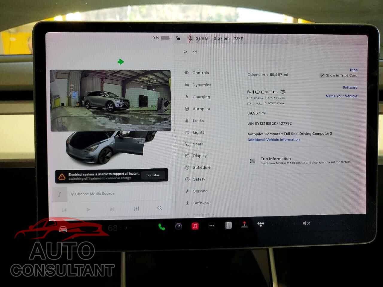 TESLA MODEL 3 2019 - 5YJ3E1EB2KF437792