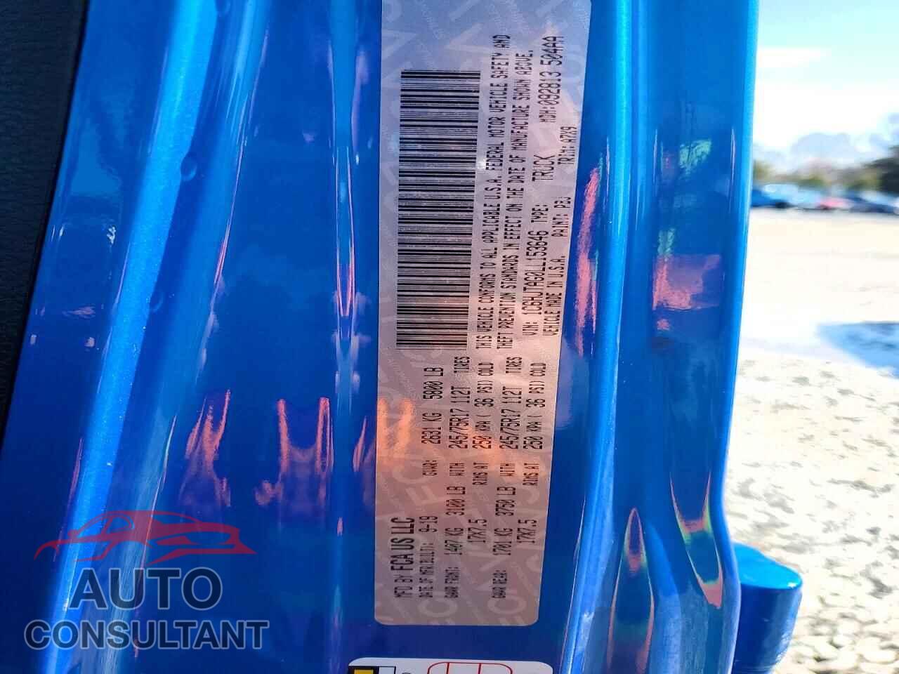 JEEP GLADIATOR 2020 - 1C6HJTAG0LL153646