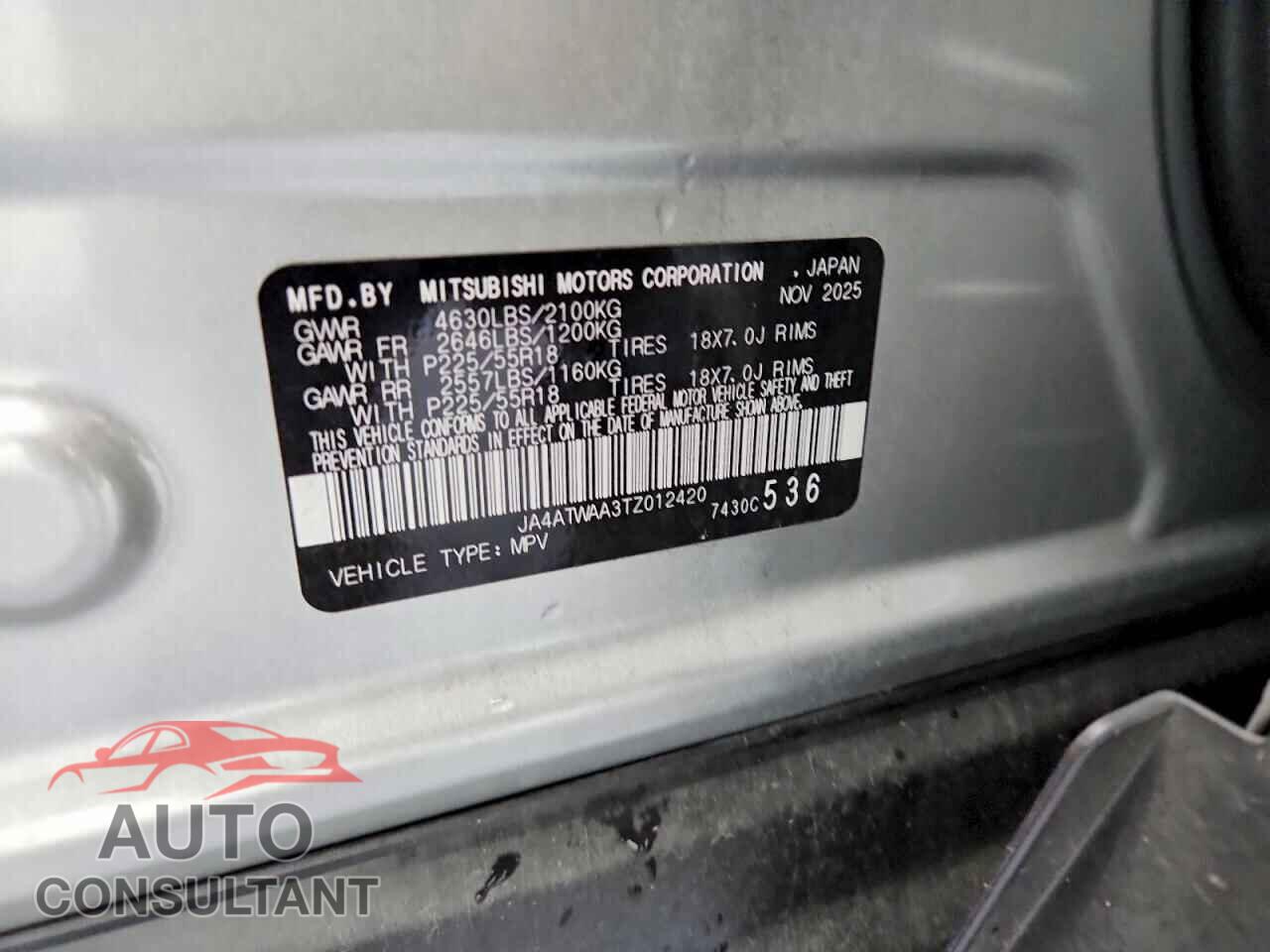 MITSUBISHI ECLIPSE 2026 - JA4ATWAA3TZ012420