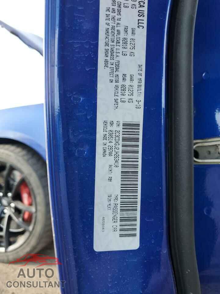 DODGE CHARGER 2018 - 2C3CDXGJ2JH263410